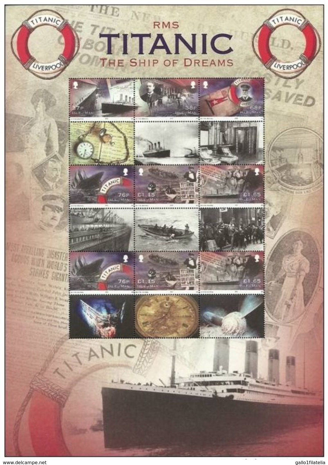 2012 - ISLE OF MAN - CENTENARIO DEL NAUFRAGIO DEL TITANIC / CENTENARY OF THE SINKING OF THE TITANIC. MNH - Tristan Da Cunha