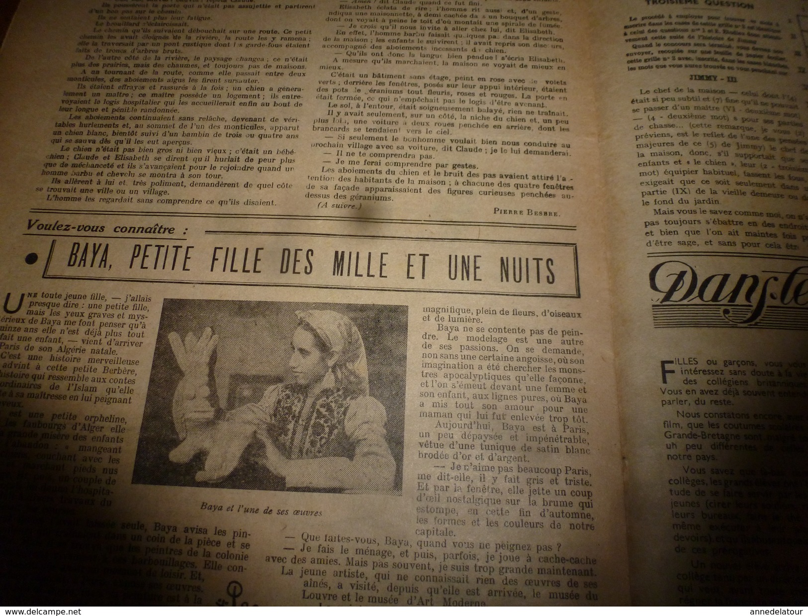 1948  LSDS : Les Petits Ennuis De Bécassine; BAYA La Petite Fille Berbère Des Mille Et Une Nuits; Etc - La Semaine De Suzette