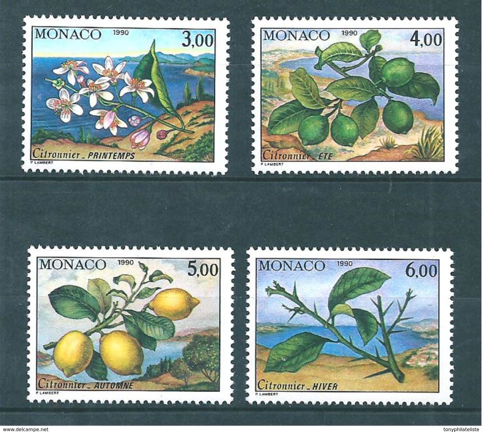 Monaco Timbres Neuf ** De 1990  N°1749 A 1752 - Neufs