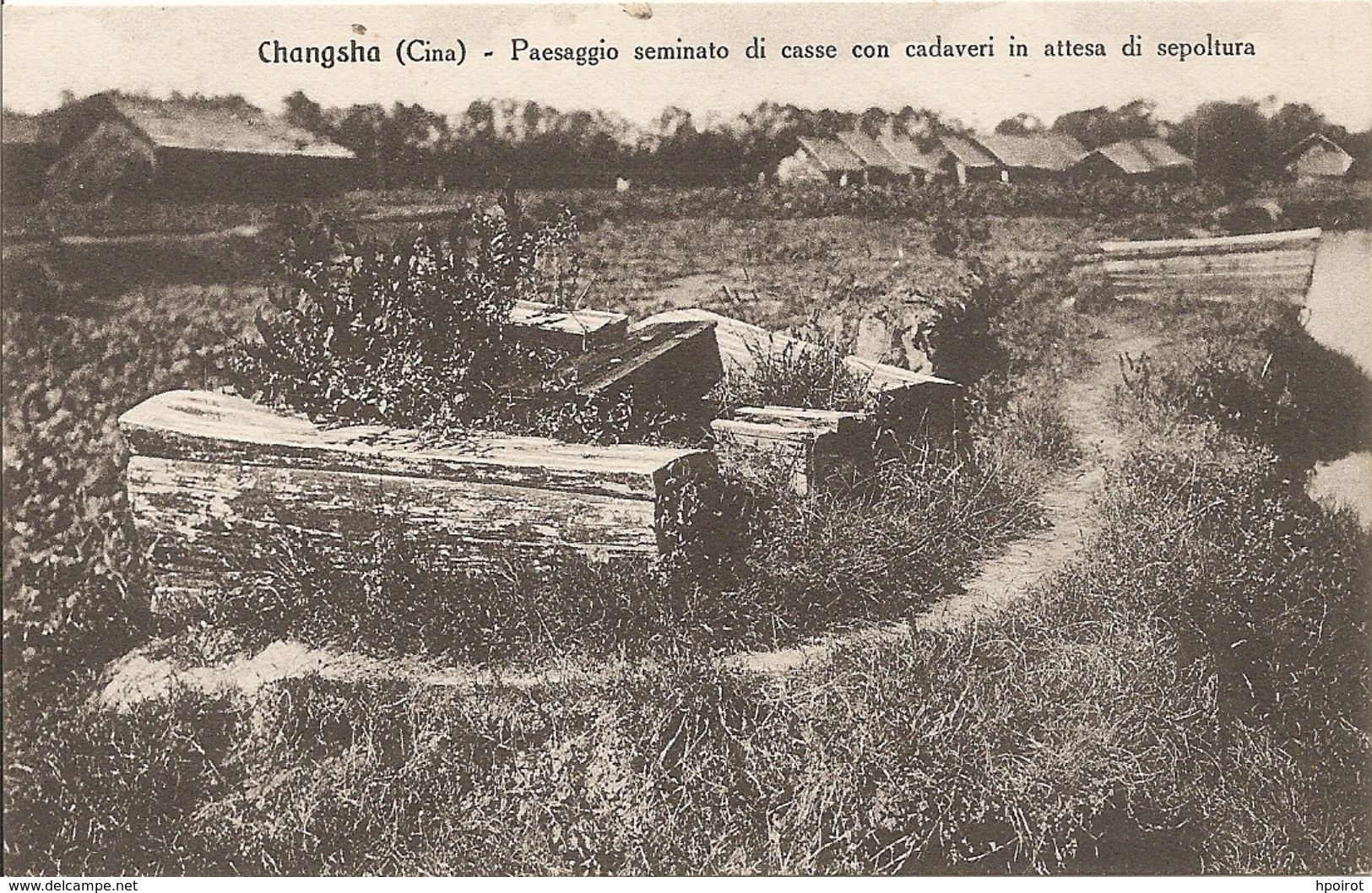 CHANGSHA - Paesaggio Con Casse Di Cadaveri In Attesa Di Sepoltura - FORMATO PICCOLO - (rif. I81) - Cina