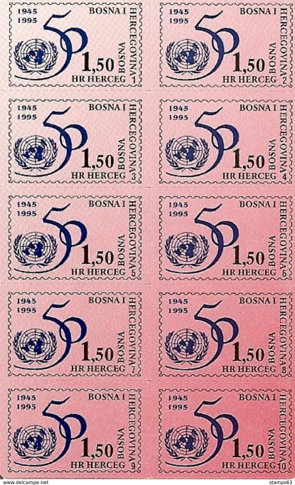 BOSNIA AND HERCEGOWINA (CROATIA), 1995, Booklet (stampcard) S1 - Bosnia And Herzegovina