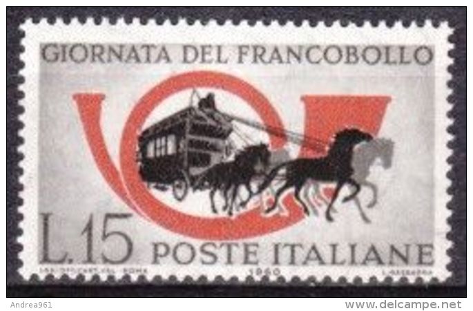 1960 - GIORNATA DEL FRANCOBOLLO  -  Nuovo - 1946-60: Nuovi