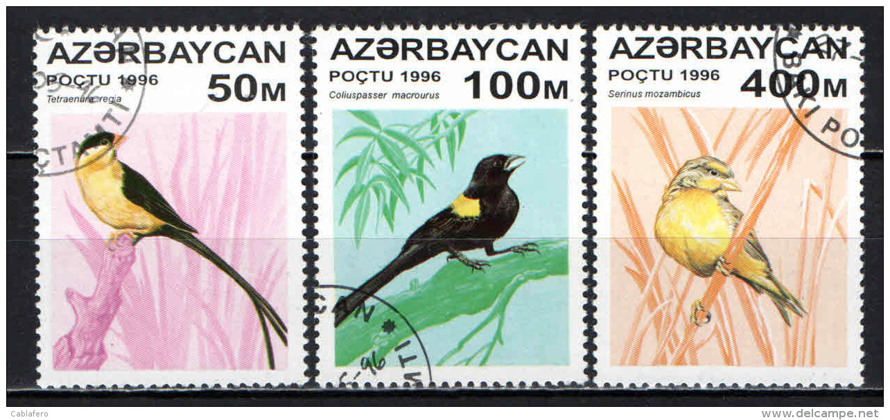 AZERBAIJAN - 1996 -  UCCELLI - BIRDS - USATI - Azerbaijan