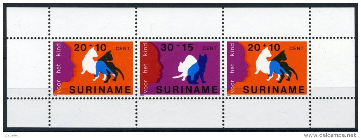 Suriname 1978 Voor Het Kind - Katten, Chats, Cats  - Block - MNH/**/Postfris - Suriname