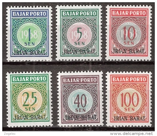 Indonesia 1968 Irian Barat Port Yv 7-12. MNH** Postfrisch - Indonesië