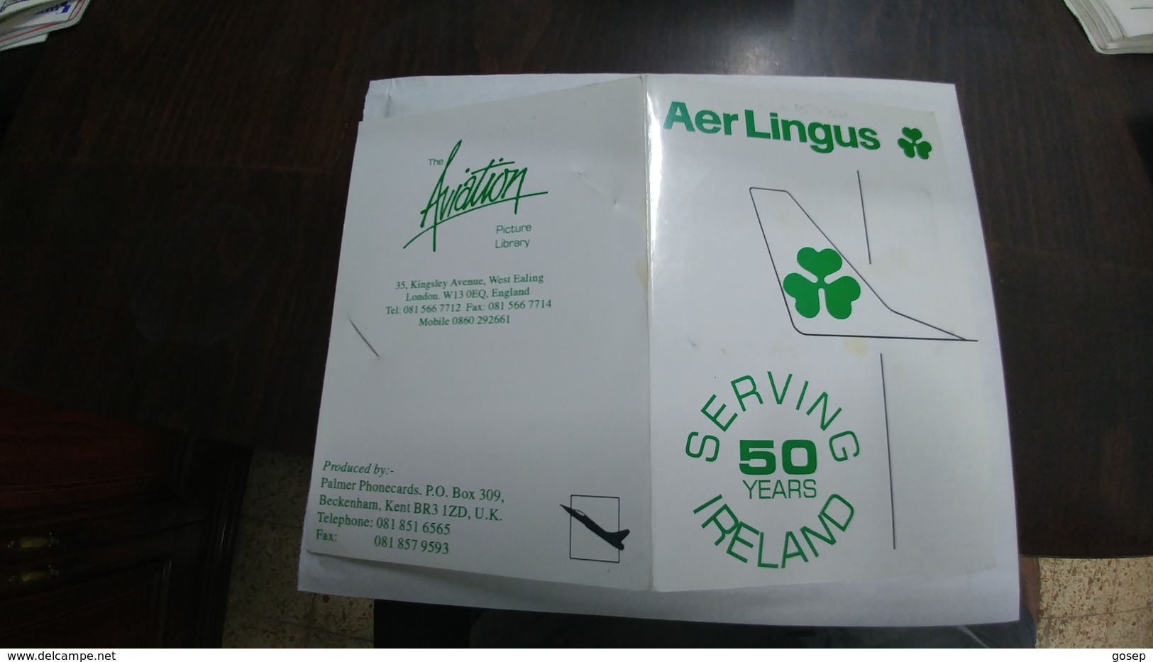 United Kingdom(bt301)aer Lingus(2)dragon(5units)(405b)tirage1.450mint1card Prepiad Free(price Card Cataloge12.00£ - Avions