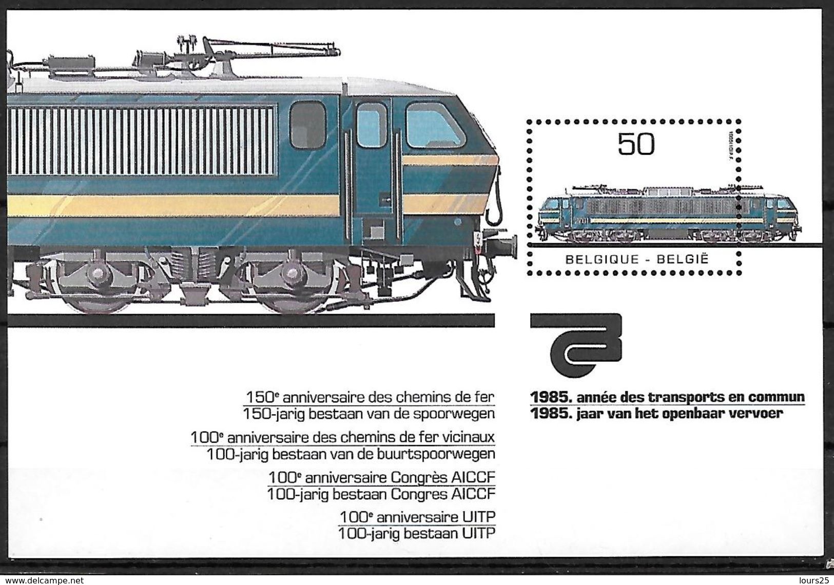 ! - Belgique - België - COB - OBP - 2170-2173 + BL61 - (BL 61) - Trains - Unused Stamps