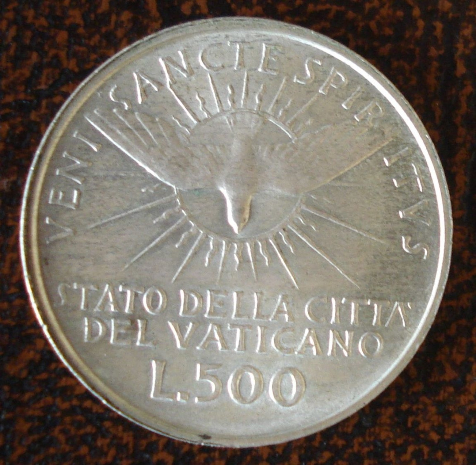 (J) VATICAN CITY: Silver 500 Lire Sede Vacante 1963 AU (1507) SALE!!! - Vatican