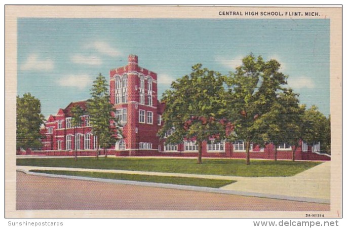 Michigan Flint Central High School Curteich - Flint