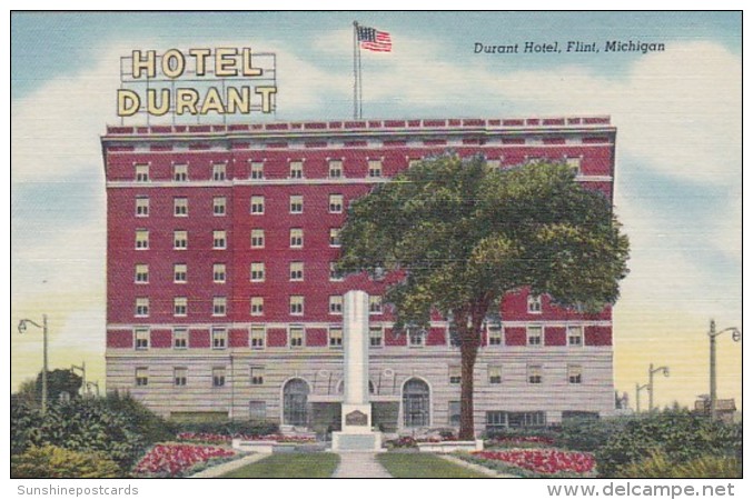 Michigan Flint Durant Hotel Curteich - Flint