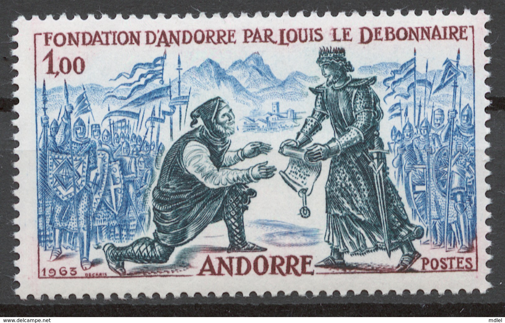 Andorra French 1963 Mi#  180-81** HISTORICAL EVENTS - Neufs