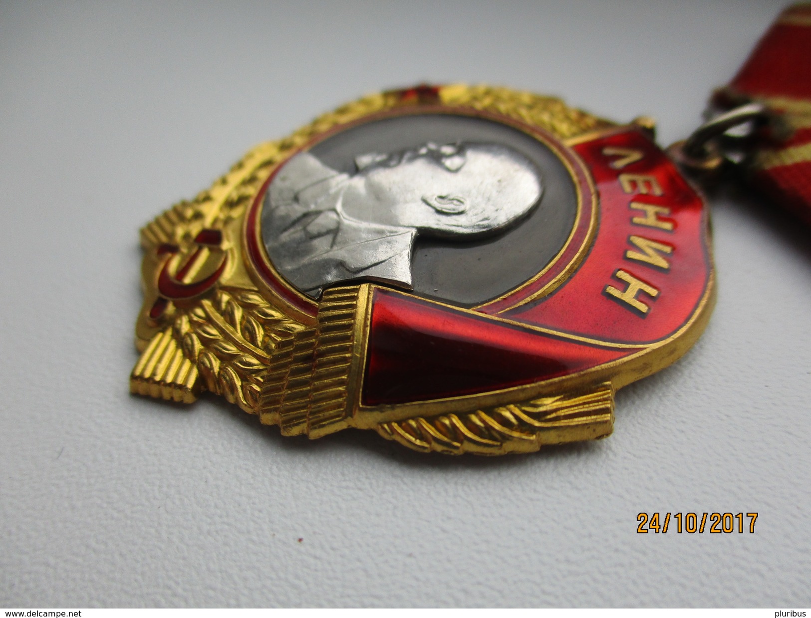 RUSSIA USSR LENIN ORDER ORDEN MEDAL , GOLD 950 + PLATINUM , ORIGINAL - Rusia