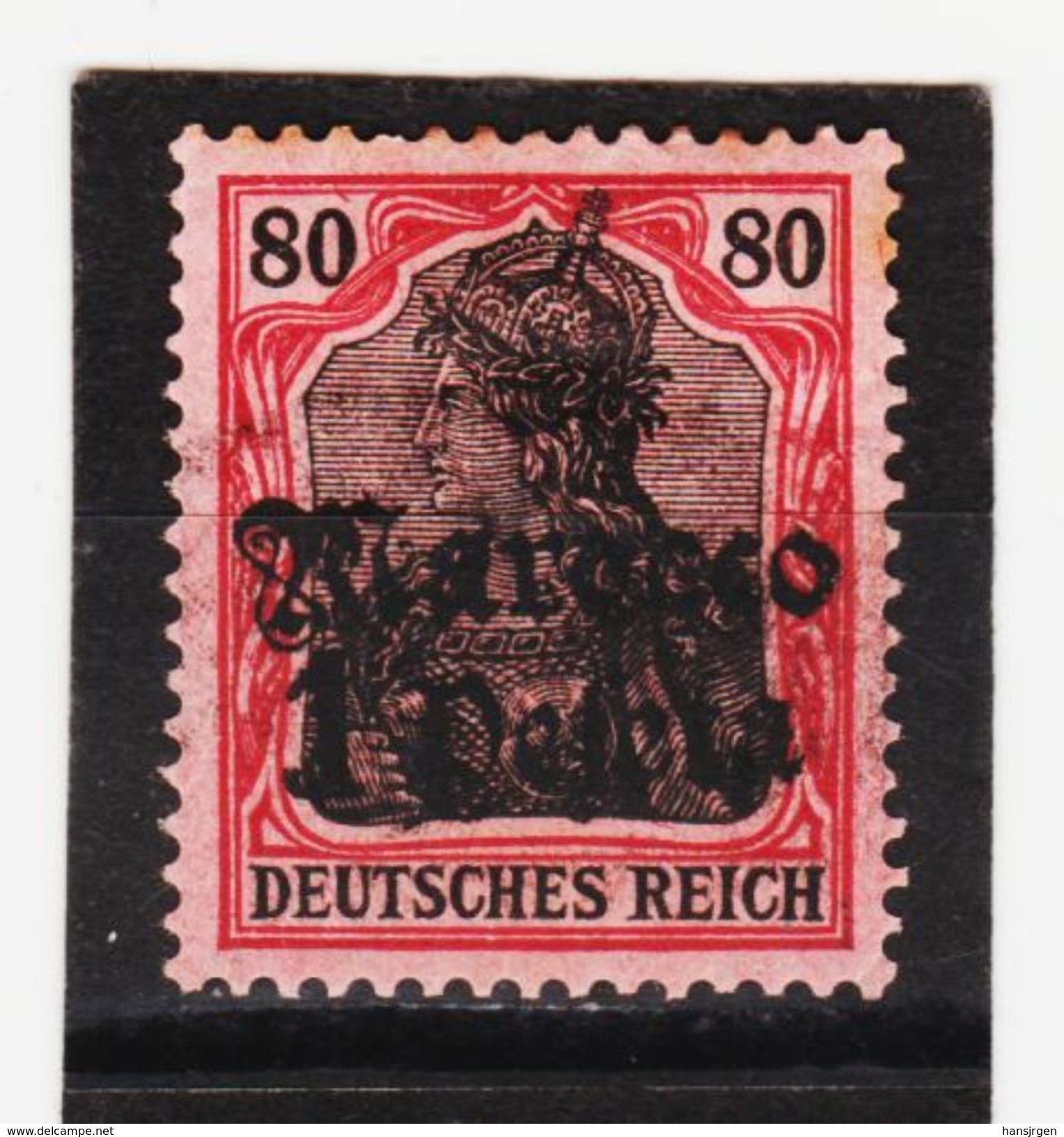 ÖMV1672 DEUTSCHE AUSLANDSPOSTÄMTER MAROKKO 1906 MICHL 42 UNGEBRAUCHT Mit FALZ Siehe ABBILDUNG - Deutsche Post In Marokko