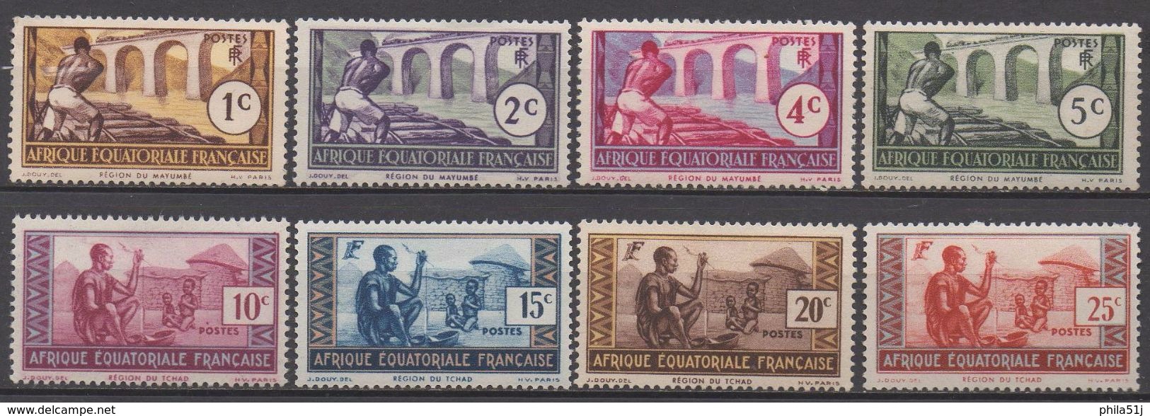 AFRIQUE  EQUATORIALE  FRANCAISE  N°33/40A__NEUF* VOIR  SCAN - Nuevos