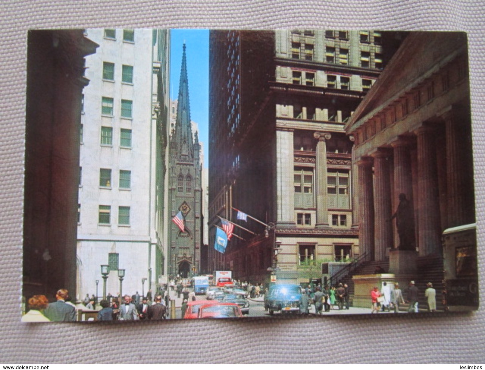 Wall Street. View Of The World Renowned Financial District. At The Right Is The Federal Hall Memorial Museum..... - Wall Street