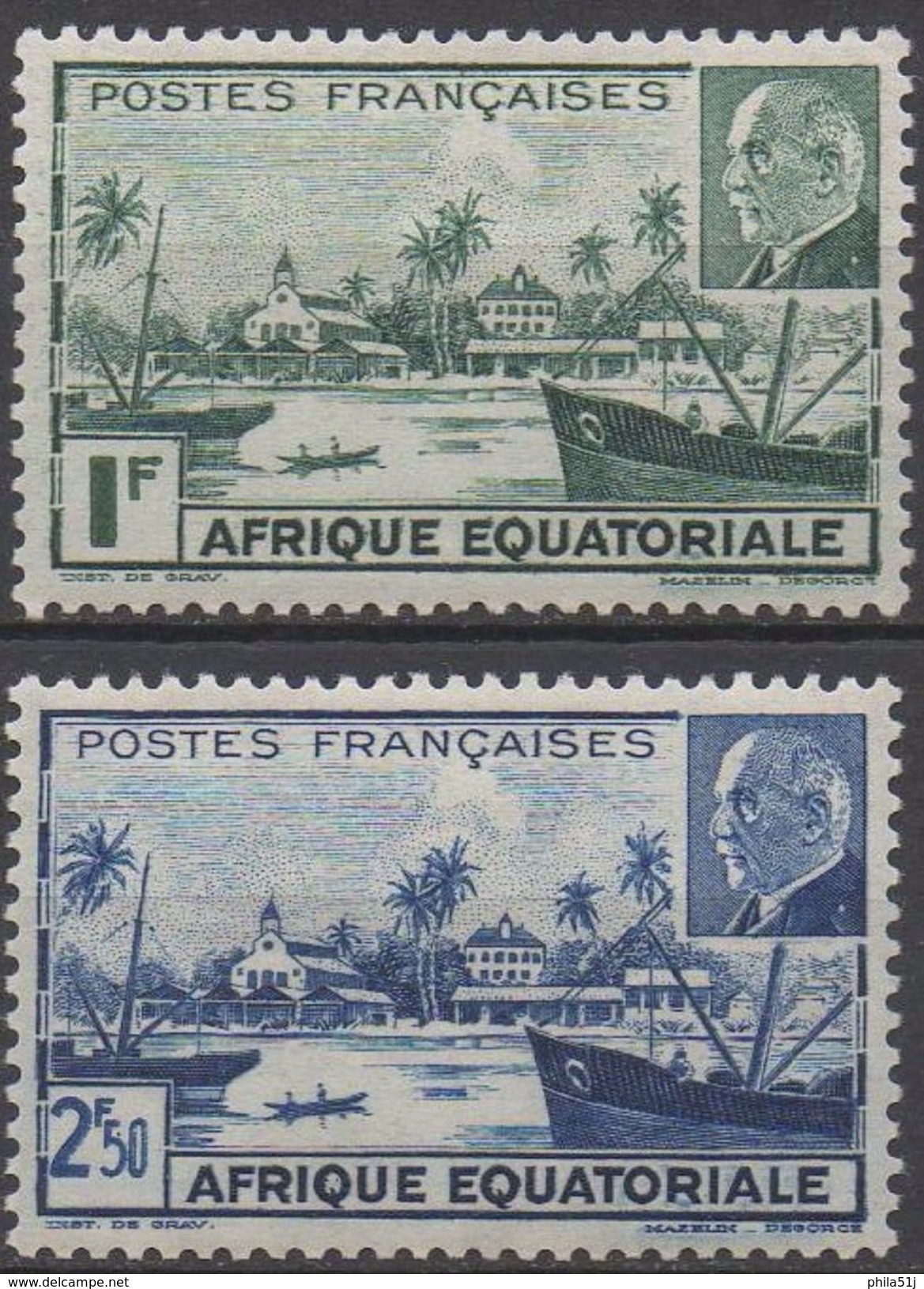 AFRIQUE  EQUATORIALE  FRANCAISE  N°90/91__NEUF*  VOIR  SCAN - Nuevos