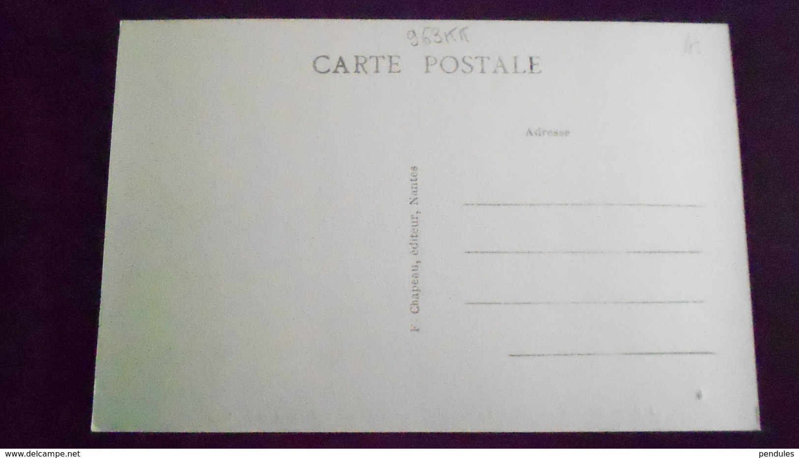 44	PORNICHET	N° DE CASIER 	963 KK	DETAIL RECTO VERSO DE LA CARTE AVEC LES 2   PHOTOS	NON CIRCULE - Pornichet