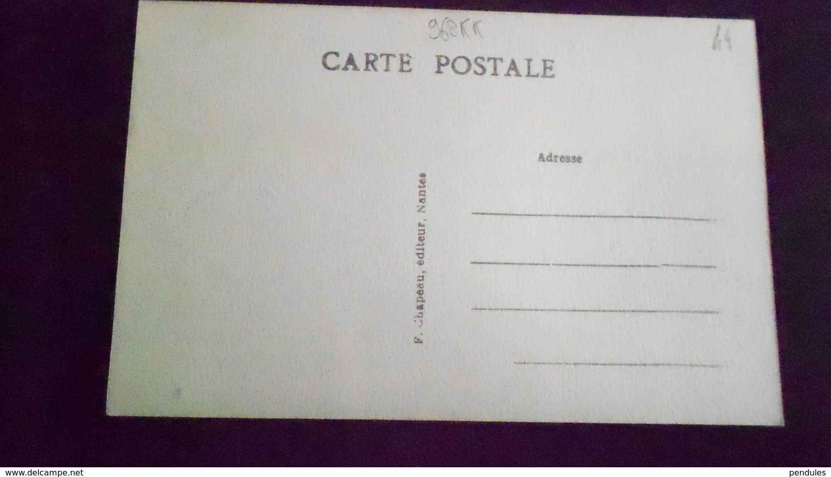 44	PORNICHET	N° DE CASIER 	968 KK	DETAIL RECTO VERSO DE LA CARTE AVEC LES 2   PHOTOS	NON CIRCULE - Pornichet