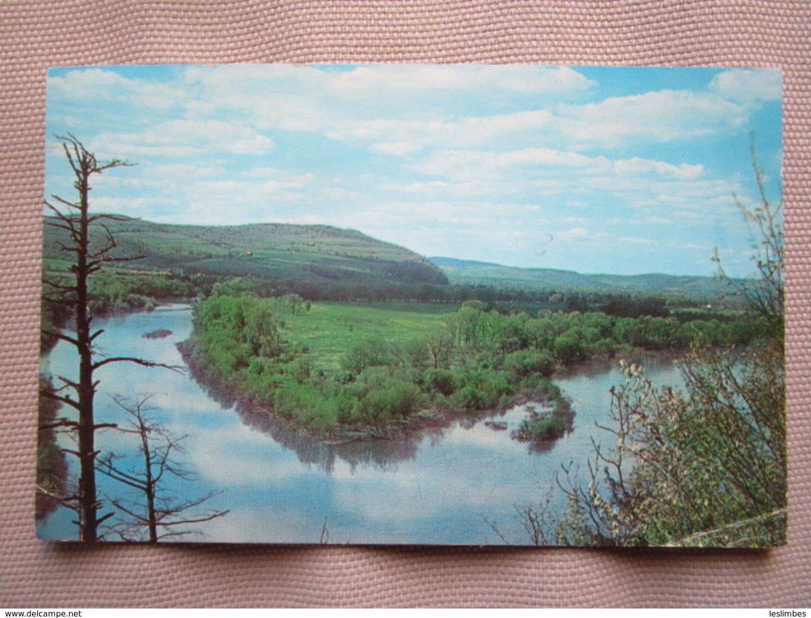 Looking North Over Tioga Point Where The Susquehanna And Chemung Rivers Meet. Ad/Art/Photo C-106. PM 1973 - Adirondack