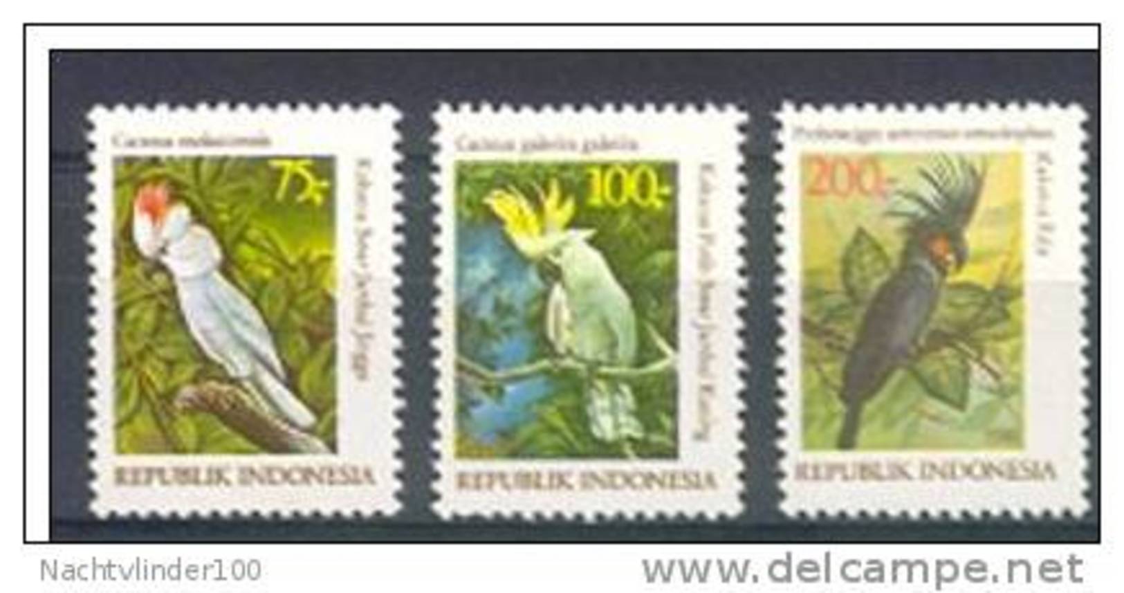 Mgm1096 VOGELS BIRDS PAPEGAAI PARROT VÖGEL AVES OISEAUX INDONESIA 1981 PF/MNH - Parrots