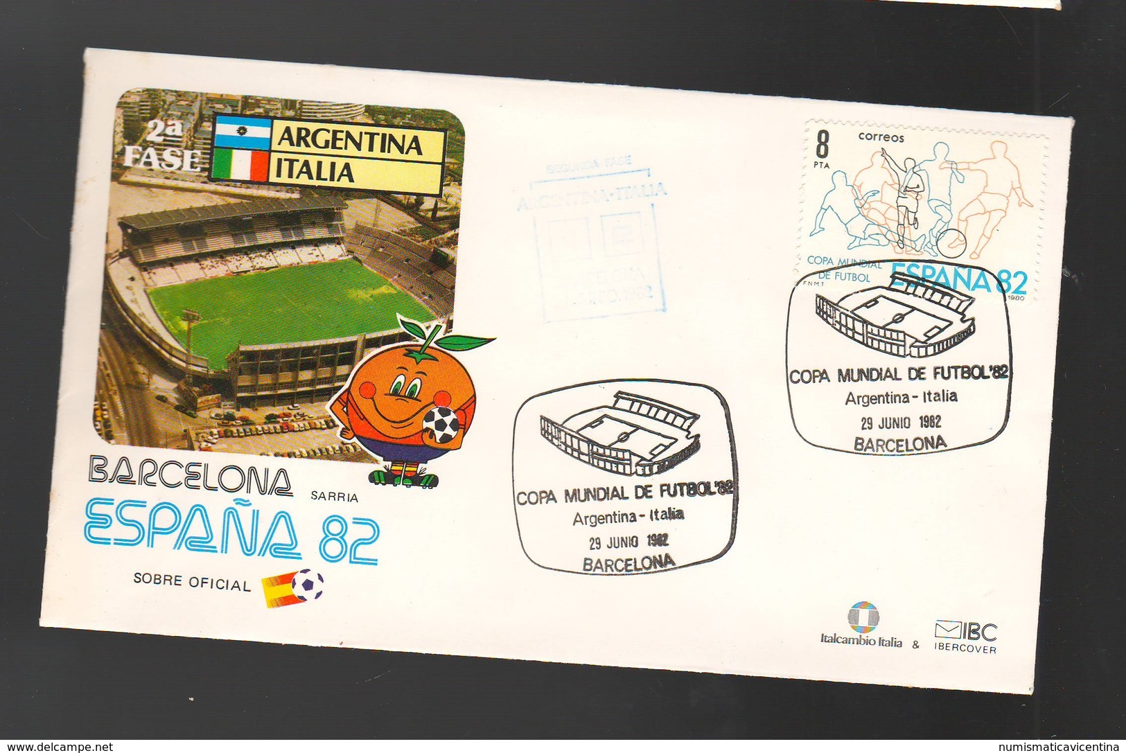 Espana Spagna Mundial Futbol Barcellona 1982 Argentina > Italia FDC Football Soccer Calcio - FDC