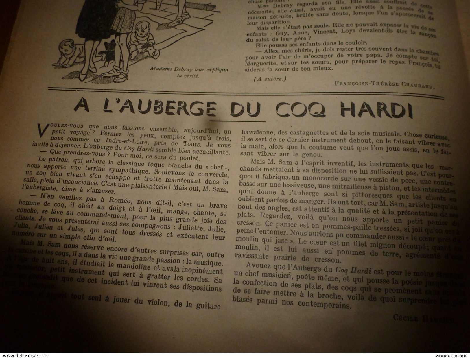 1948  LSDS :A L'Auberge Du COQ HARDI De M.Sam (près De Tours En Indre Et Loire); SCOUTISME Dans L'Union Française; Etc - La Semaine De Suzette