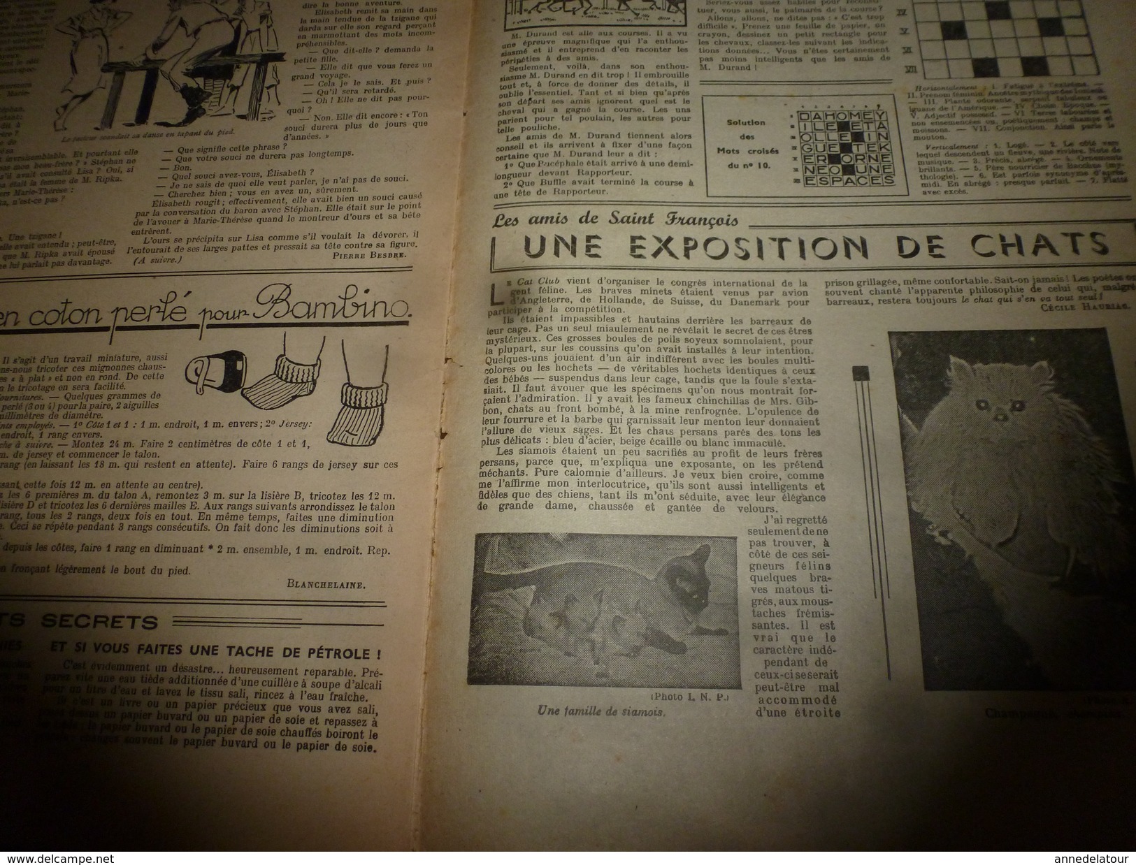 1948  LSDS (La Semaine De Suzette) : Les Petits Ennuis De Bécassine; Une Exposition De CHATS Au Cat Club ; Etc - La Semaine De Suzette