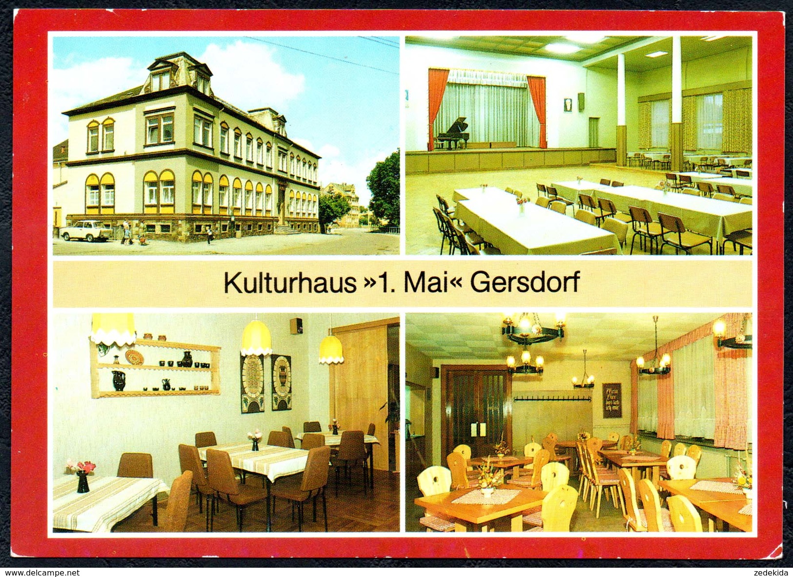 A8492 - Gersdorf - Kulturhaus 1. Mai - Innenansicht - Gel - Zwickau