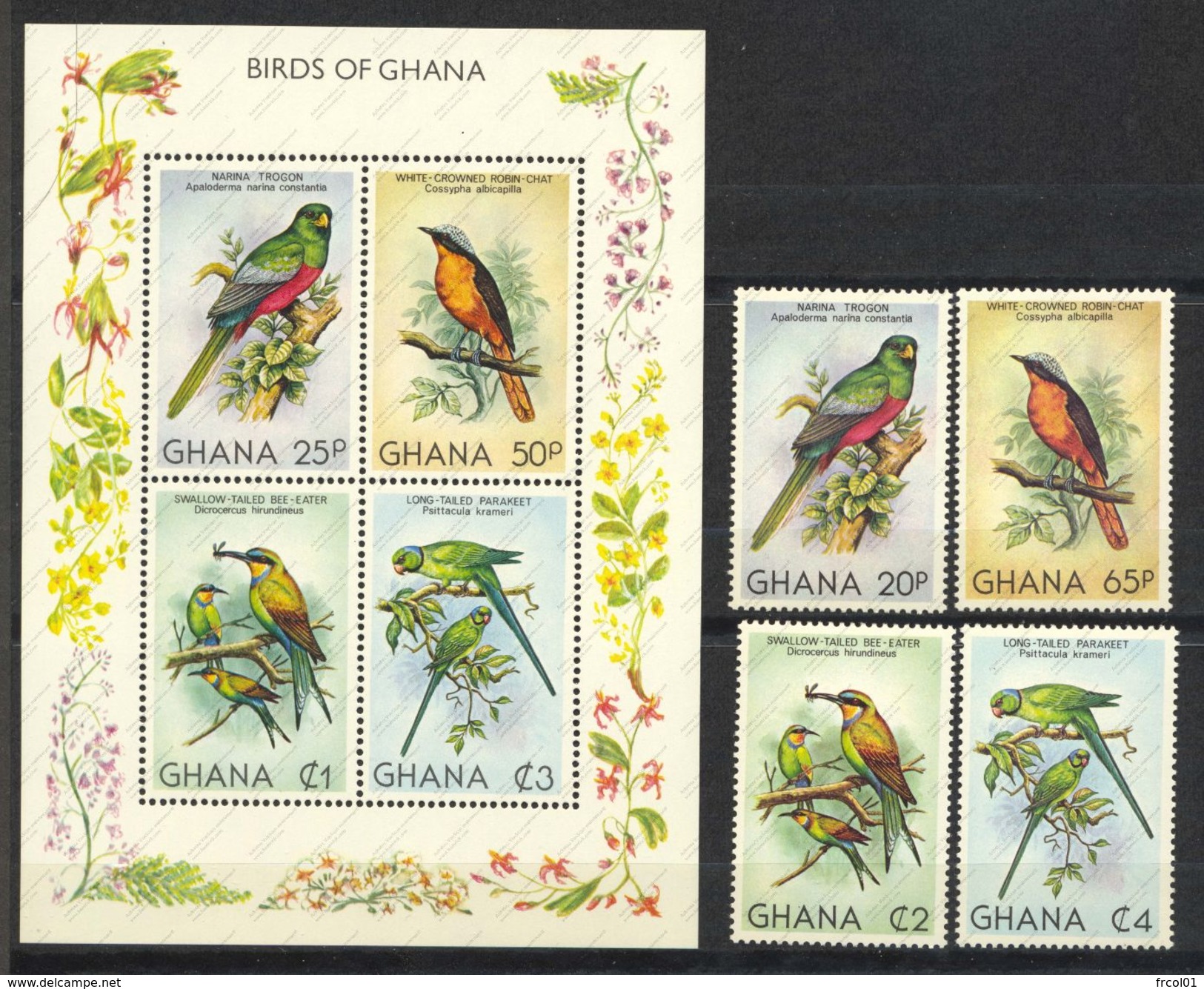 Ghana, Yvert 700/703+BF86, Scott 746/749+750, MNH - Ghana (1957-...)