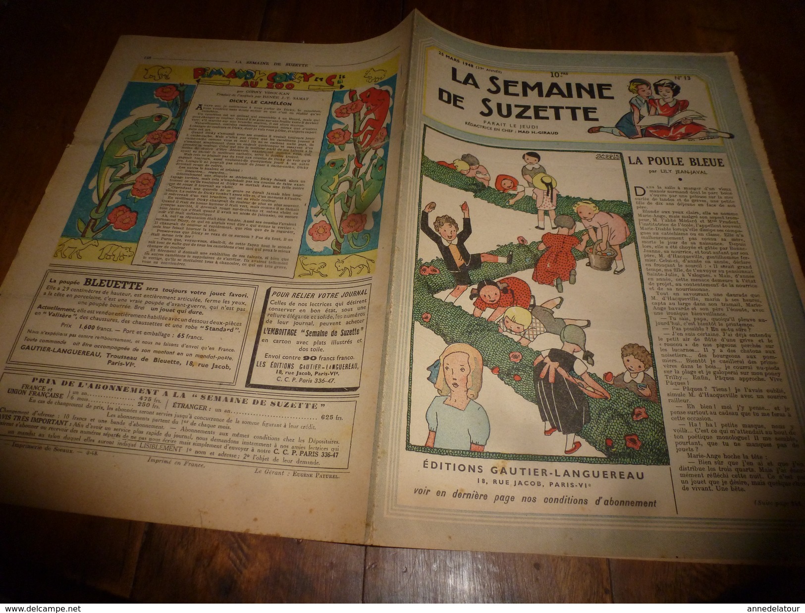 1948  LSDS (La Semaine De Suzette) :Les Petits Ennuis De Bécassine;La Féerie Musicale Des Trouvères Et Troubadours ;etc - La Semaine De Suzette