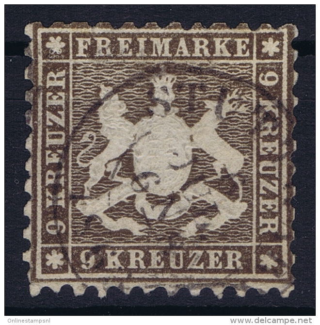 Wurttemberg Mi Nr 28 C   Obl./Gestempelt/used  1863 - Gebraucht