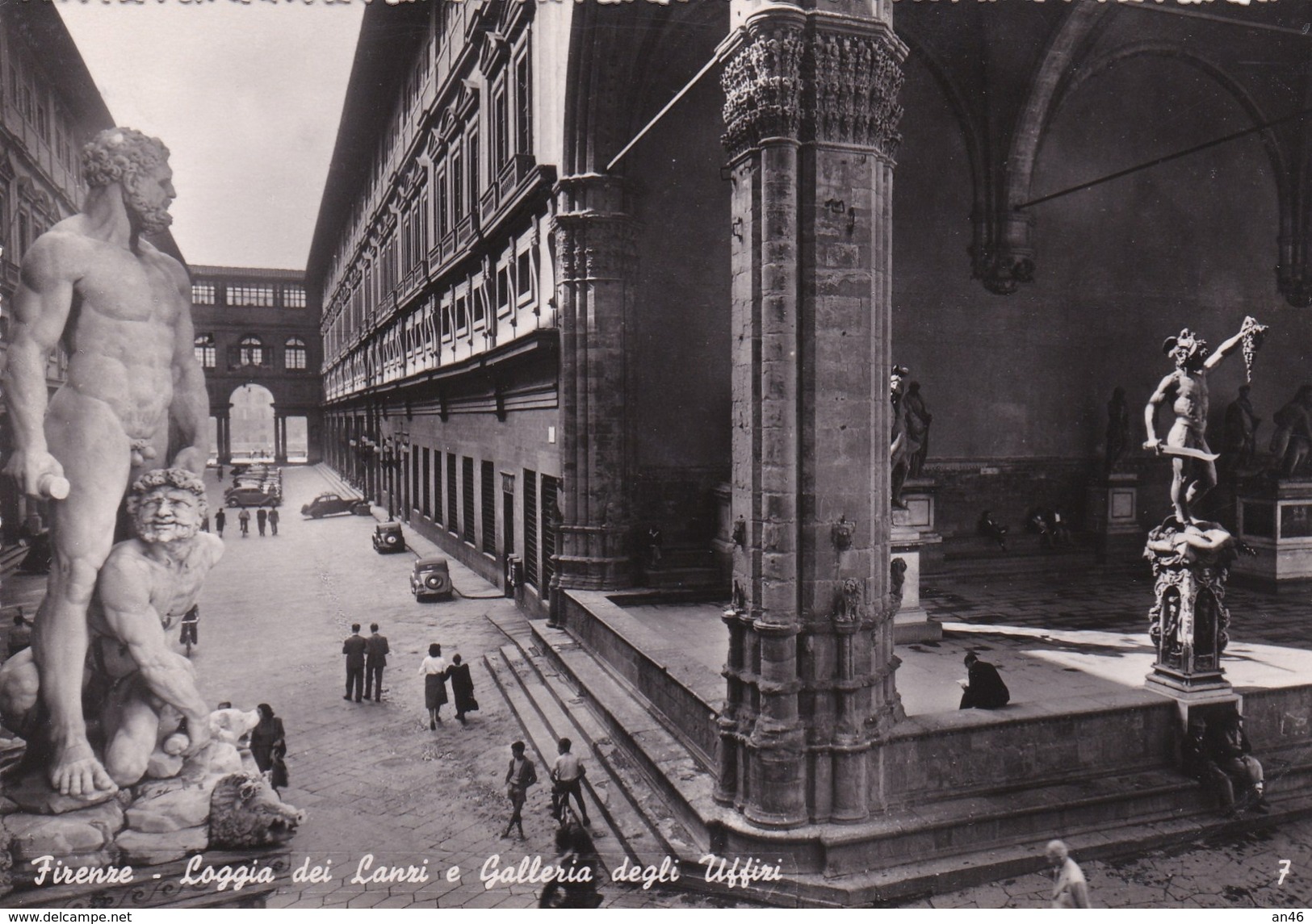 FIRENZE - LOGGIA DEI LANZI E GALLERIA DEGLI UFFIZI  AUTENTICA 100% - Firenze (Florence)