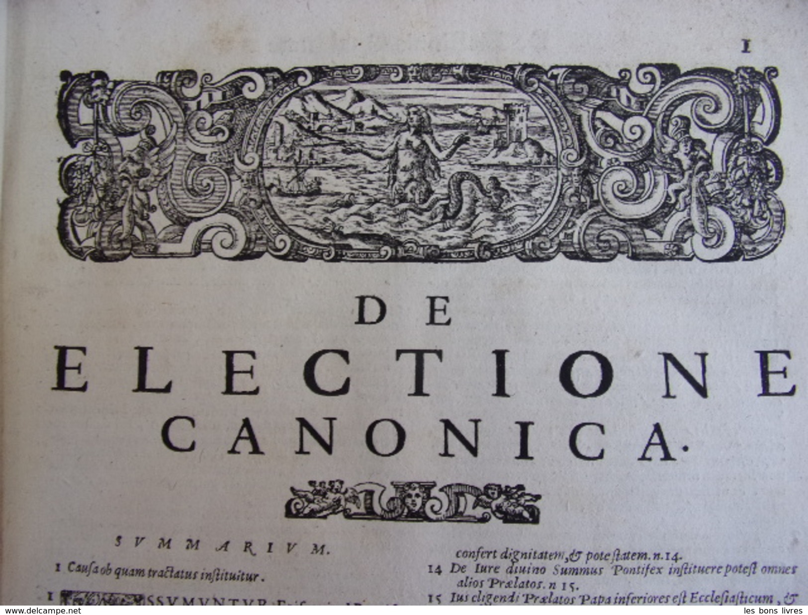 PASSERINI DE SEXTVLA. TRACTATUS DE ELECTIONE CANONICA IN QVO in folio 1643 rare