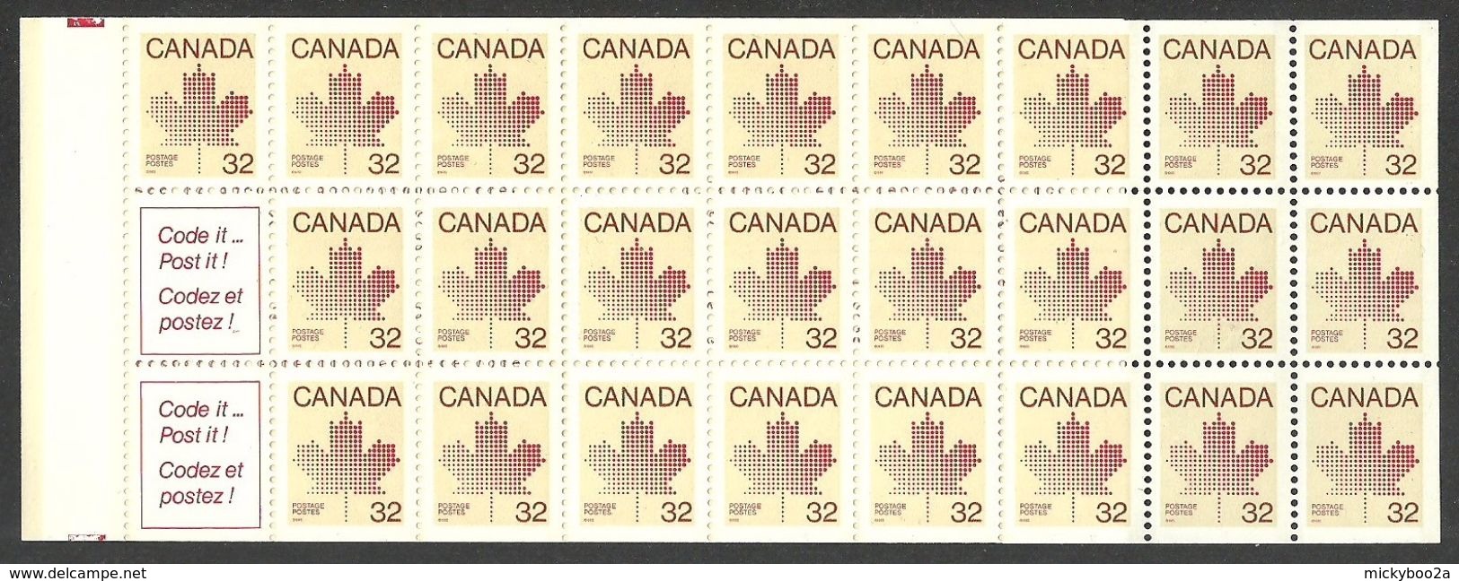 CANADA 1982 &1983 PARLIAMENT BOOKLETS MAPLE LEAVES MNH - Unused Stamps