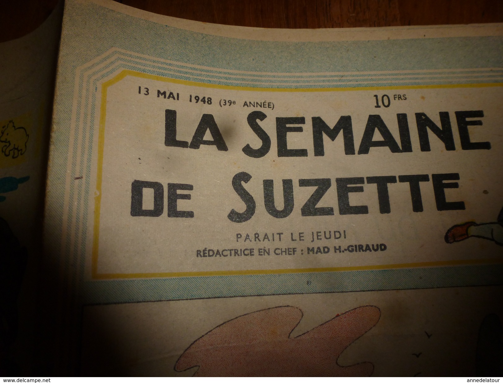 1948  LSDS  : 2 Petites Filles Remontent Les Champs-Elysées En Charrette Attelée Par Une Petite Chèvre ( Photo Nénos) - La Semaine De Suzette