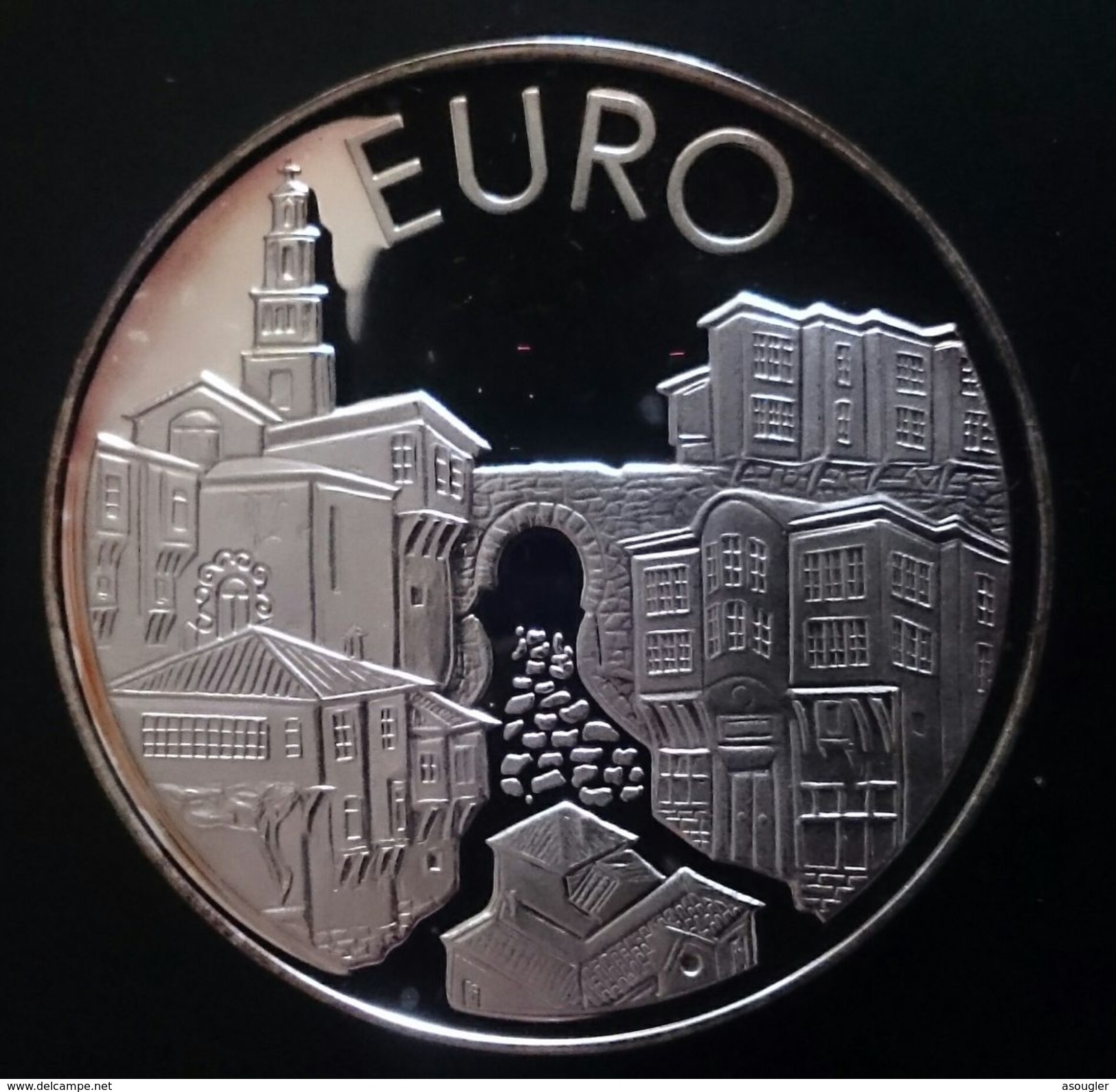 BULGARIA 10 LEVA 1999 SILVER PROOF "Euro Integration" Free Shipping Via Registered Air Mail - Bulgaria