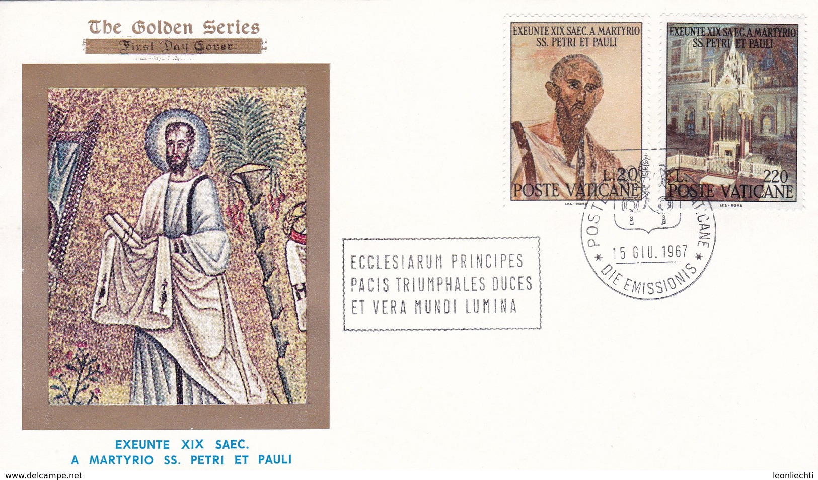 Vatikan. 1967. Peter + Paul  Mi: 524 + 527 The Golden Serie No.91 - FDC