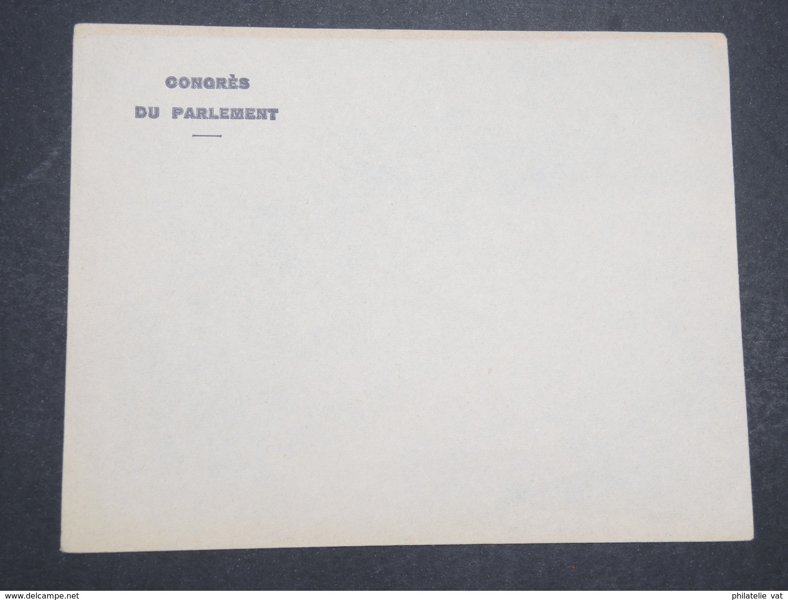 FRANCE - Env Vierge Avec Entête "Congrès Du Parlement" - P22028 - Autres & Non Classés