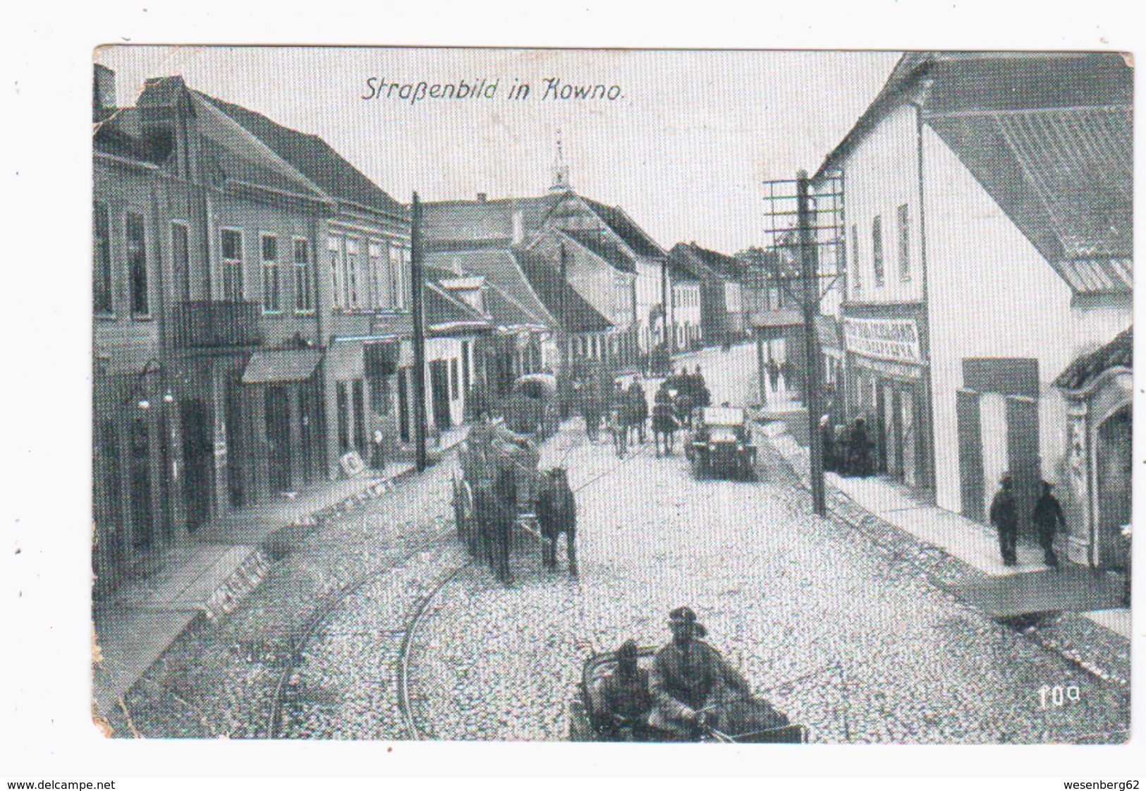 Kowno Strassenbild 1916 Feldpost OLD POSTCARD 2 Scans - Lituanie