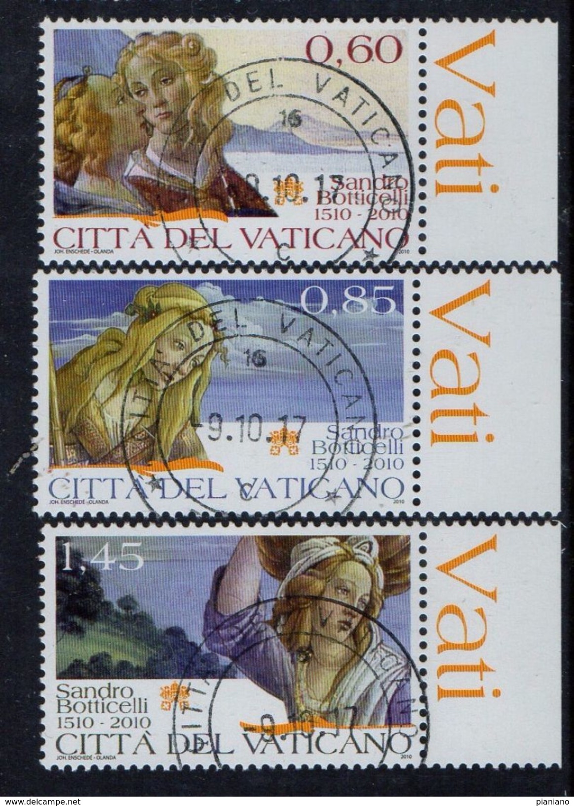 PIA - VAT : 2010 : 500° Della Morte Di Sandro Botticelli - (SAS  1517-19) - Oblitérés