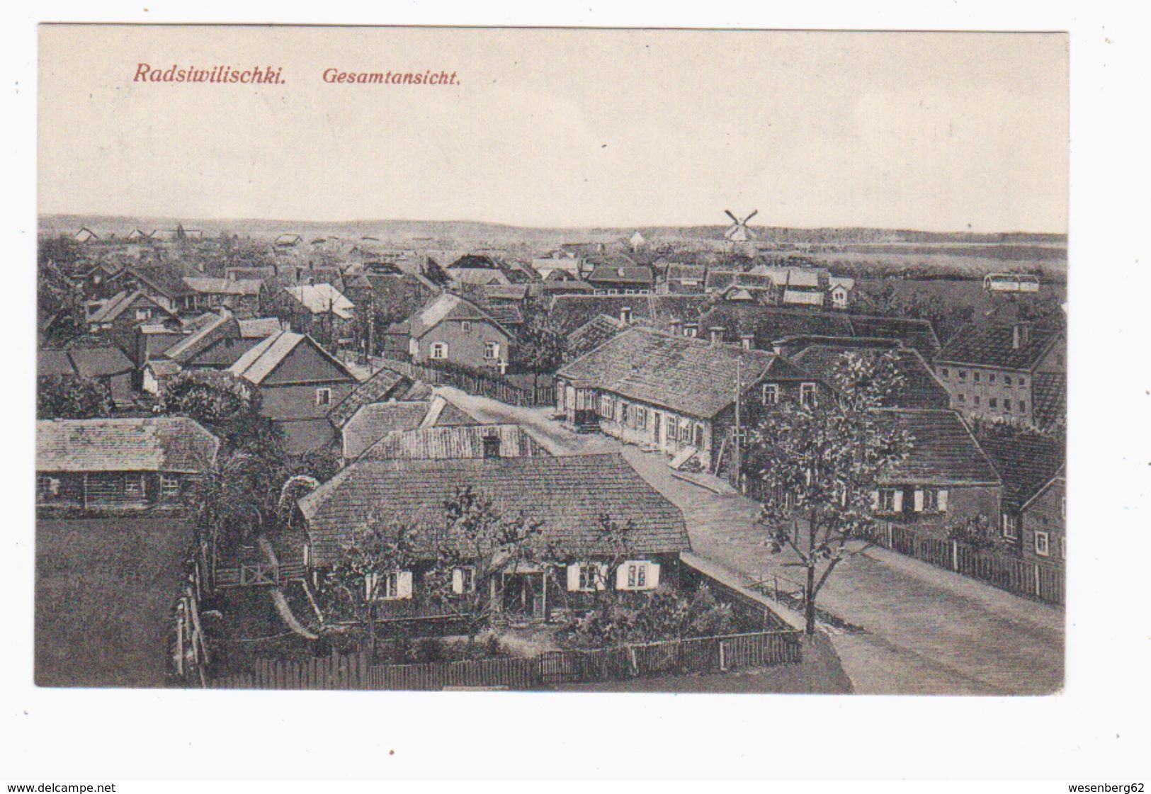 Radsiwiliscki Gesamtansicht 1917 Feldpost OLD POSTCARD 2 Scans - Lithuania