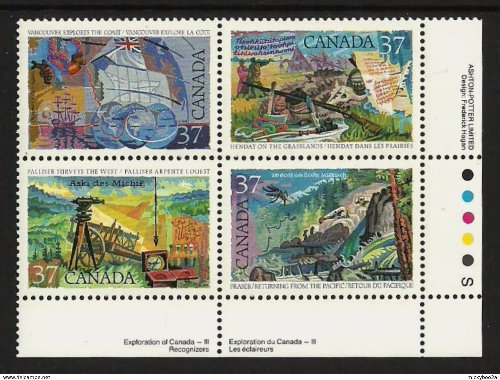 CANADA 1988 EXPLORATION 3RD SERIES SHIPS EXPLORERS SET MNH - Unused Stamps