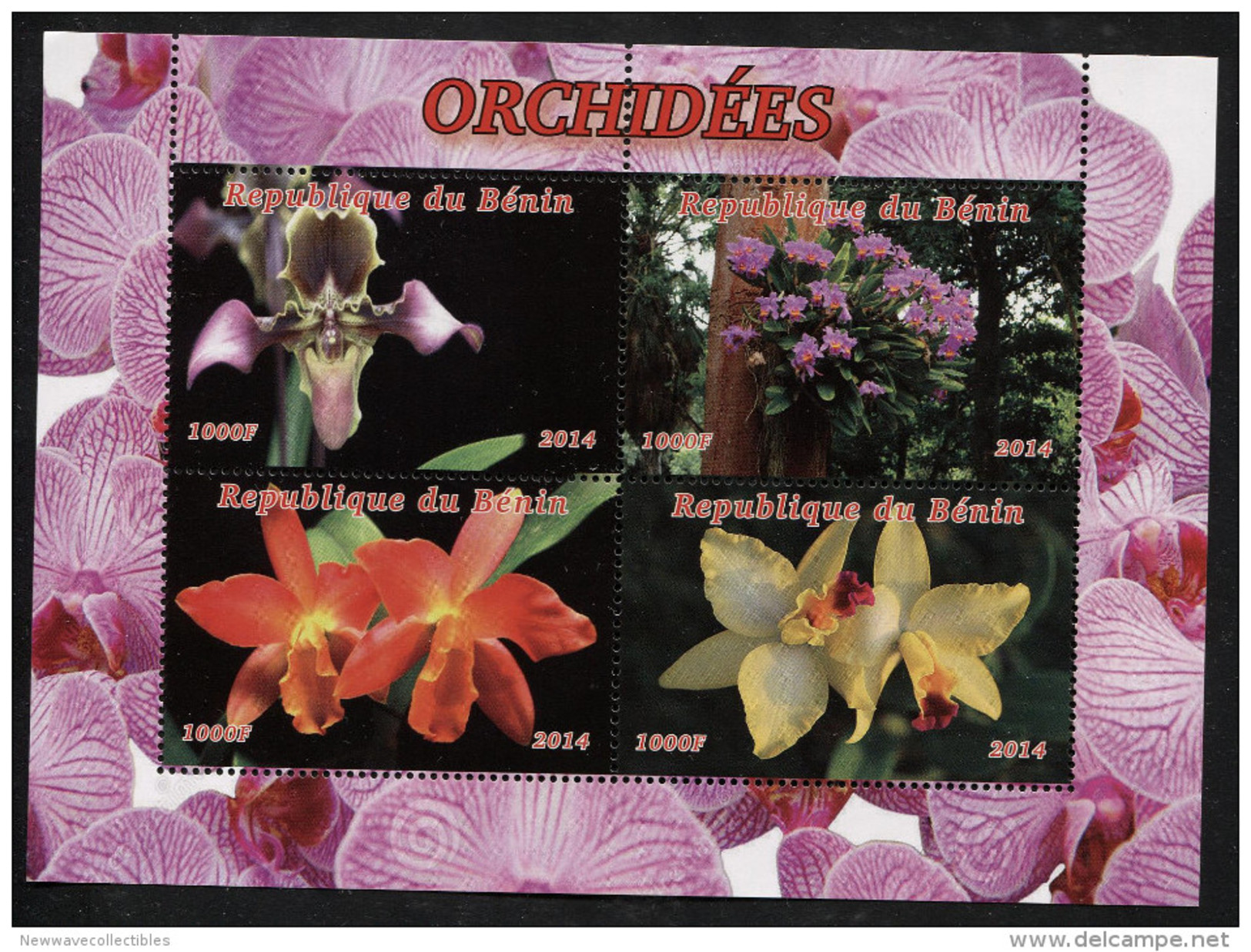 ORCHIDS,FLOWERS On SOUVENIR SHEET 4 STAMPS,Mint,MNH,#BA192 Inbox - Orchids