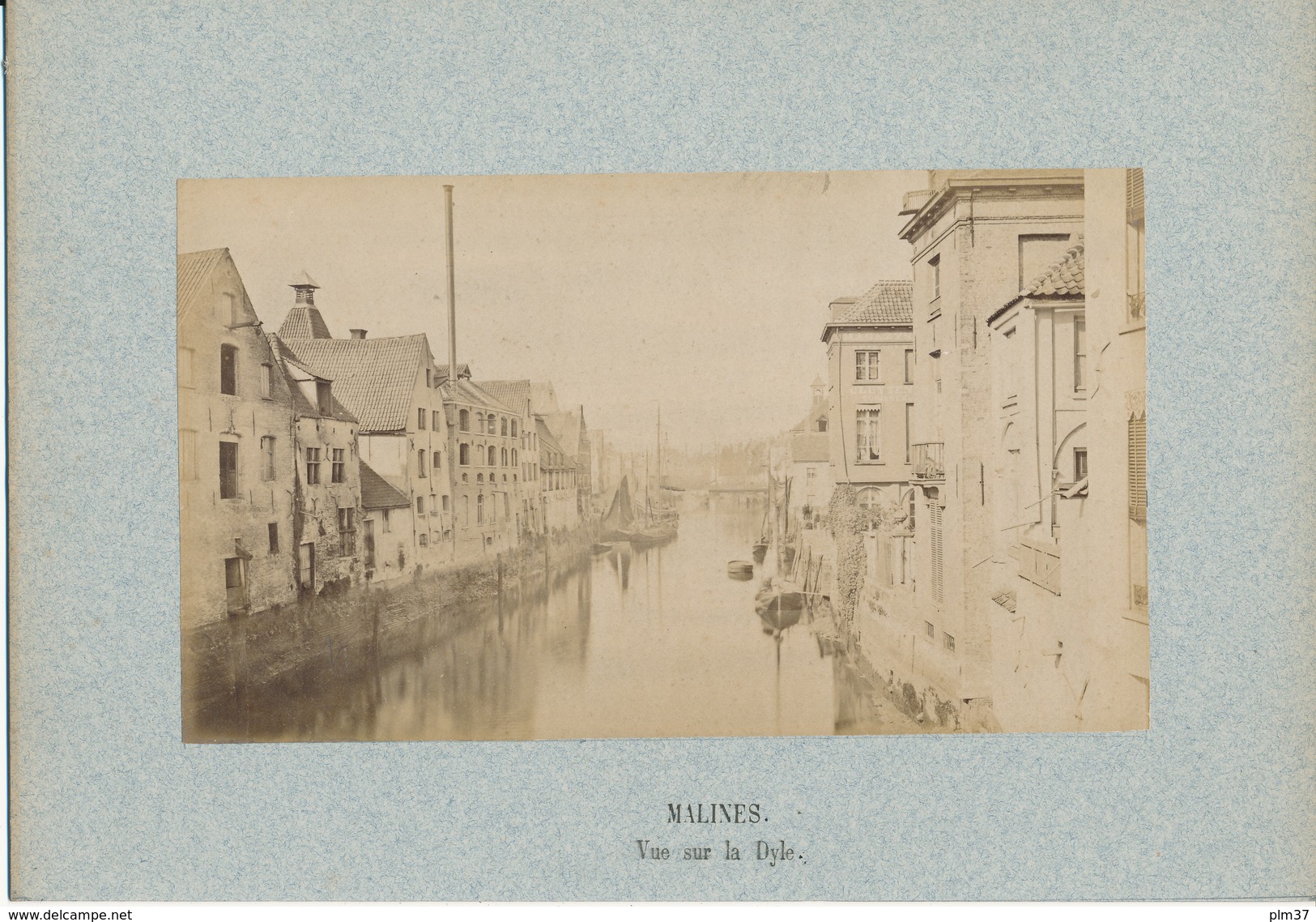 MALINES, Belgique - Vue Sur La Dyle - Photo Ancienne Contrecollée Sur Carton Fort - Old (before 1900)