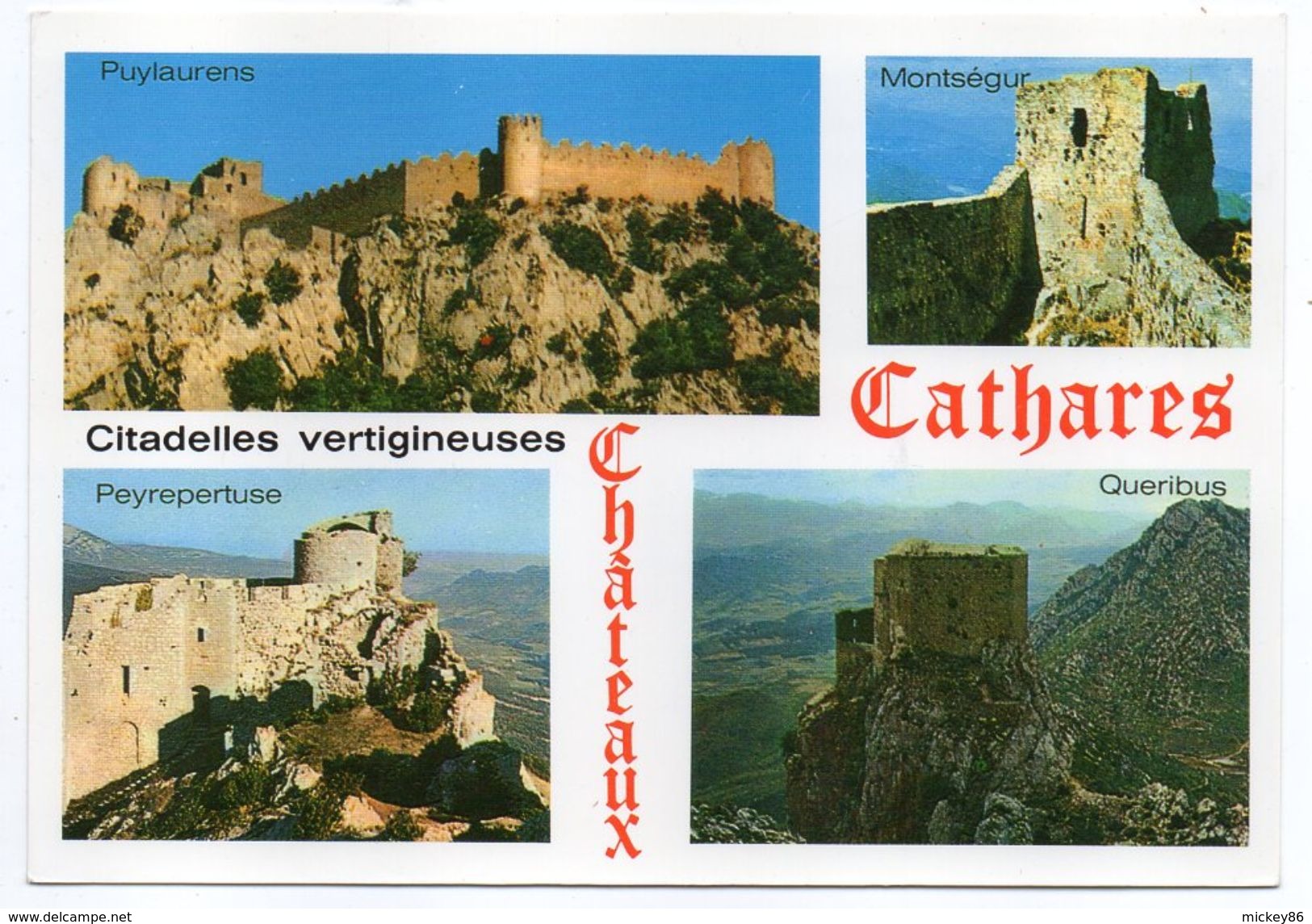 Chateaux Cathares--Citadelles Vertigineuses (Puylaurens,Montségur,Peyrepertuse,Quéribus)--cachet  THUIR-66 - History