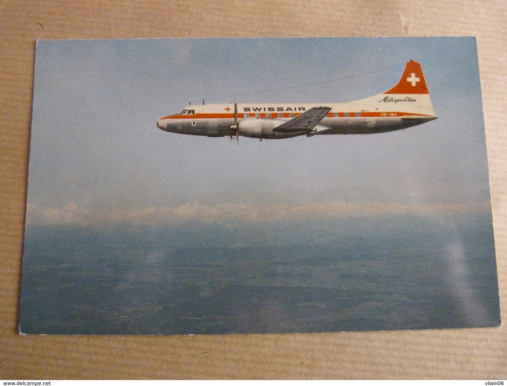 AIRLINE ISSUE / CARTE COMPAGNIE     SWISSAIR    CONVAIR 440 - 1946-....: Moderne