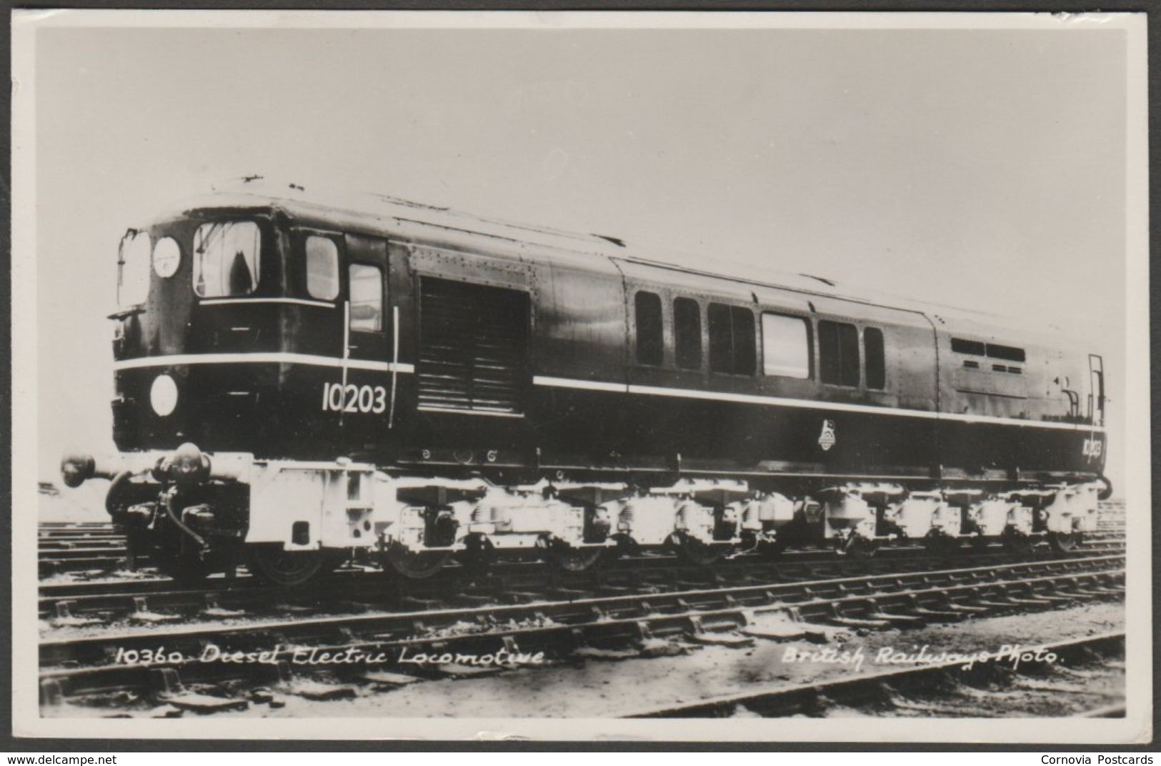 British Railways Diesel Electric Locomotive, 1956 - Sweetman RP Postcard - Trains