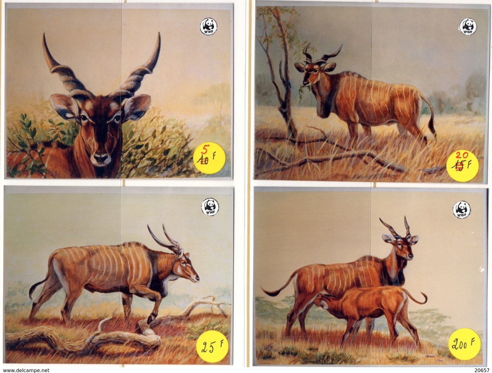 Mali 0538/41 Photos Originales Utilisées Pour L'émission WWF élan De Derby 1986 - Unused Stamps