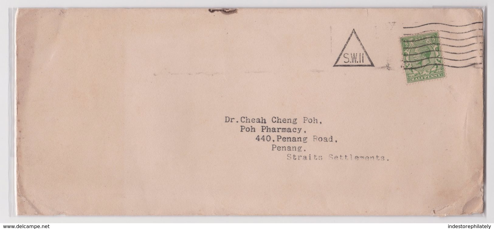 MALAYSIA Incoming Mail To Penang, Triangle Postmark, Date Unknown (M55) - Sonstige & Ohne Zuordnung