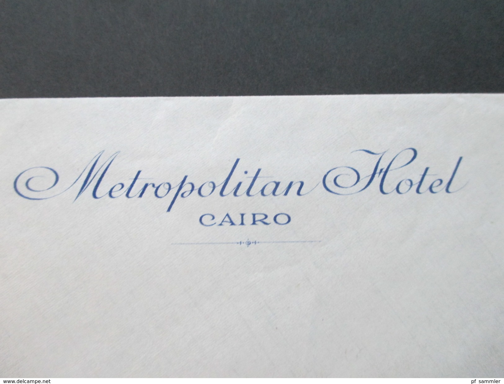 Hotelumschlag Ägypten Metropolitan Hotel Cairo. Blanko Umschlag - Settore Alberghiero & Ristorazione